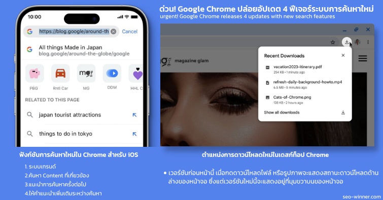 ด่วน! Google Chrome ปล่อยอัปเดต 4 ฟีเจอร์ระบบการค้นหาใหม่ by seo-winner.com