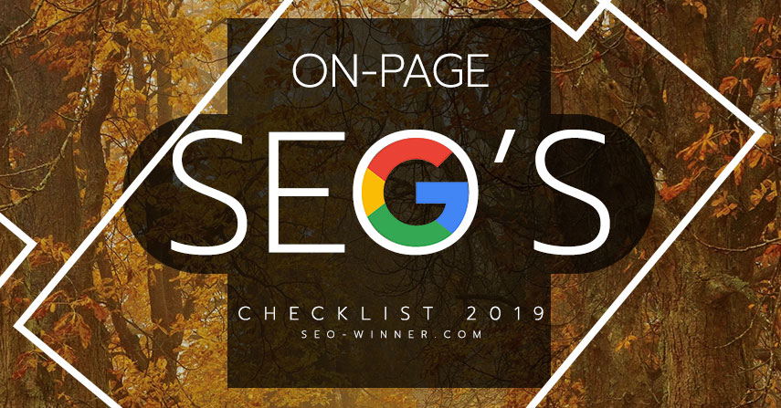รู้จัก On-Page SEO’s Checklist ในปี2019 by seo-winner.com